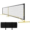 Afbeelding van SPORTNOW Pickleball-net 6,7 m Draagbaar met Tas Metaal Geel