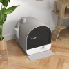 Afbeelding van PawHut XXL Kattentoilet met deksel, schep en uittrekbaar dienblad, grijs 43 x 44 x 47 cm