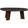 Afbeelding van WOOOD Roundly Salontafel - Mangohout - Walnoot - 40x110x60 cm