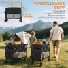 Afbeelding van Outsunny Tuinwagen van staal, polyester - Zwart