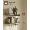 Afbeelding van Wandplank set van 2 - 60 cm breed - Rustiek bruin en matzwart