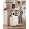 Afbeelding van SONGMICS Keukenafvalbak, 2x30L, 2 compartimenten, softclose deksel, incl. 15 vuilniszakken, crèmekle