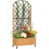 Afbeelding van Outsunny Multifunctionele Tuinbak van Sparrenhout en Staal - 72L x 36B x 168H cm - Bruin