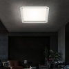 Afbeelding van Witte plafondlamp met hoekige achtergrondverlichting, 1x LED 22W 900Lm 4000K, 52x2cm