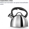 Afbeelding van Smile - RVS Fluitketel - 3 Liter - Alle Warmtebronnen - Zilver