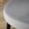 Afbeelding van HOMCOM 4-delige set eetkamerstoelen, grijze velvet eetstoelen met rugleuning