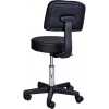 Afbeelding van HOMCOM Rolkruk, draaistoel voor salon, zwart 71-0013
