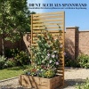 Afbeelding van Outsunny Buiten privacy scherm - Dennenhout - 80L x 40B x 170H cm - Bruin