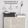 Afbeelding van HOMCOM-Ladekast van staal en vliesstof, 63,5 x 30 x 71 cm - Lichtgrijs