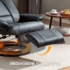 Afbeelding van HOMCOM Relaxstoel van kunstleer, hout 78L x 88B x 103H cm Donkergrijs