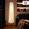 Afbeelding van HOMCOM Dimbare LED Staande Lamp met Driepoot in Wit voor Woonkamer en Slaapkamer