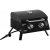 Afbeelding van Outsunny Gasgrill van koolstofstaal - 55L x 46,5B x 41H cm - Zwart