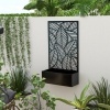 Afbeelding van Outsunny Zwarte Metalen Plantenbak