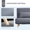 Afbeelding van HOMCOM eenpersoons slaapbank - 95x190x27,5 cm - grijs