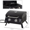Afbeelding van Outsunny Gasgrill van koolstofstaal - 55L x 46,5B x 41H cm - Zwart