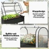 Afbeelding van Outsunny Verhoogde Plantenbak van Kunststof en Metaal - 100L x 49B x 136H cm - Zwart