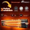 Afbeelding van TRESKO Infrarood warmtestraler 2500 W met afstandsbediening en 3 warmtestanden
