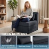 Afbeelding van HOMCOM Vloerstoel van polyester en schuim - 80L x 75B x 74H cm - Donkergrijs