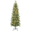 Afbeelding van HOMCOM Kunststof Kerstboom 60L x 60B x 180H cm Groen met Metaal