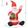 Afbeelding van HOMCOM Zelfopblaasbare Kerstman met ventilator en LED-verlichting