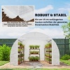 Afbeelding van Outsunny Kashoes-PE-300L x 300B x 200H cm - Wit