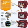 Afbeelding van TRESKO® Opvouwbare hondenbox XL Rood met likmat en spatel, 83 x 58 x 58 cm, voor honden en katten