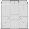 Afbeelding van Outsunny Polycarbonaat en Aluminium Kweekkas met Schuifdeur en Dakramen, 192 x 68 x 196 cm, Zilver