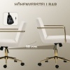 Afbeelding van HOMCOM Bureaustoel Polyester en Staal Crèmewit 64x57x80-90 cm