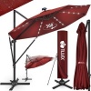 Afbeelding van Tillvex® Premium aluminium parasol 330 cm met hoes en windbescherming | 360° draaibaar en kantelbaar