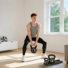 Afbeelding van SPORTNOW Kettlebell van kunststof, 18L x 18B x 24H cm - Zwart