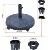 Afbeelding van Outsunny - Zonneschermstandaard - Kunststof - voor parasol Ø 38/48 mm