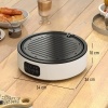 Afbeelding van HOMCOM 2-in-1 keramische kookplaat en grill, 2000W, LED-display, wit