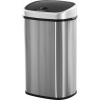 Afbeelding van HOMCOM Sensorafvalemmer RVS, ABS - 40,9 x 28,9 x 68 cm - Zilver