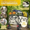 Afbeelding van TRESKO® Opvouwbare Bolderwagen 300L met Rem | Inklapbare Handwagen 150kg met Rubber Banden