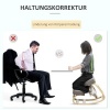 Afbeelding van Vinsetto Ergonomische Kniestuhl, Gezondheidsstoel voor Thuiswerk, Verbetering Houding, Grijs