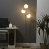 Afbeelding van HOMCOM - Staande lamp met 3 lampenkappen en voetschakelaar - Goud