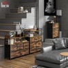 Afbeelding van HOMCOM Kommode van polyester en staal - 60x29x85 cm - Rustiek bruin