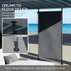Afbeelding van Outsunny Verandazonwering Aluminium, Donkergrijs Polyester