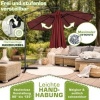 Afbeelding van Tillvex Parasol Ø 350 cm met zwengel, hoes en windbescherming - Waterdicht en UV-beschermend