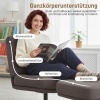 Afbeelding van Homcom Accent Stoel met Poef - Polyester - 91L x 68B x 93H cm - Donkergrijs