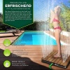 Afbeelding van tillvex® Tuindouche met fonteinhoogte tot 4 m | Antislip en weerbestendig | Aluminium/WPC
