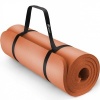 Afbeelding van TRESKO® fitnessmat yogamat pilatesmat 185 x 60 cm, oranje, 1 cm dik, ftalaatvrij