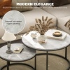 Afbeelding van HOMCOM salontafelset - MDF - metaal - lichtgrijs