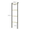 Afbeelding van HOMCOM Handdoekladder, 49 x 167,5 cm, ruimtebesparende handdoekhouder met 4 stangen, zwart