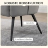 Afbeelding van HOMCOM Relaxfauteuil met voetensteun - Staal, Polyester - 73L x 77,5B x 98H cm - Lichtgrijs
