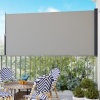 Afbeelding van Outsunny Tuinscherm van polyester, aluminium en metaal in lichtgrijs
