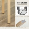 Afbeelding van HOMCOM Eetkamerkruk van hout en polyester - 40L x 40B x 45H cm - Grijs