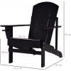 Afbeelding van Outsunny Tuinstoel van Tannenhout 72,5B x 97D x 93H cm - Zwart