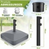 Afbeelding van tillvex® Parasolvoet GRAVIA met wielen & remmen | Vulbaar 37L / 56kg | Weer- en UV-bestendig (Antrac