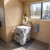 Afbeelding van Outsunny Campingtoilet 20 L Mobiele WC met spoel- en afvalwatertank Grijs